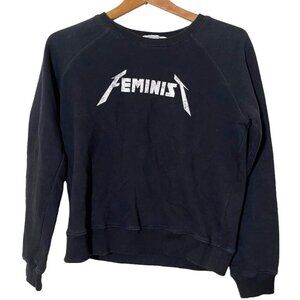 Rebecca Minkoff Metal Font Feminist Sweatshirt Size Small